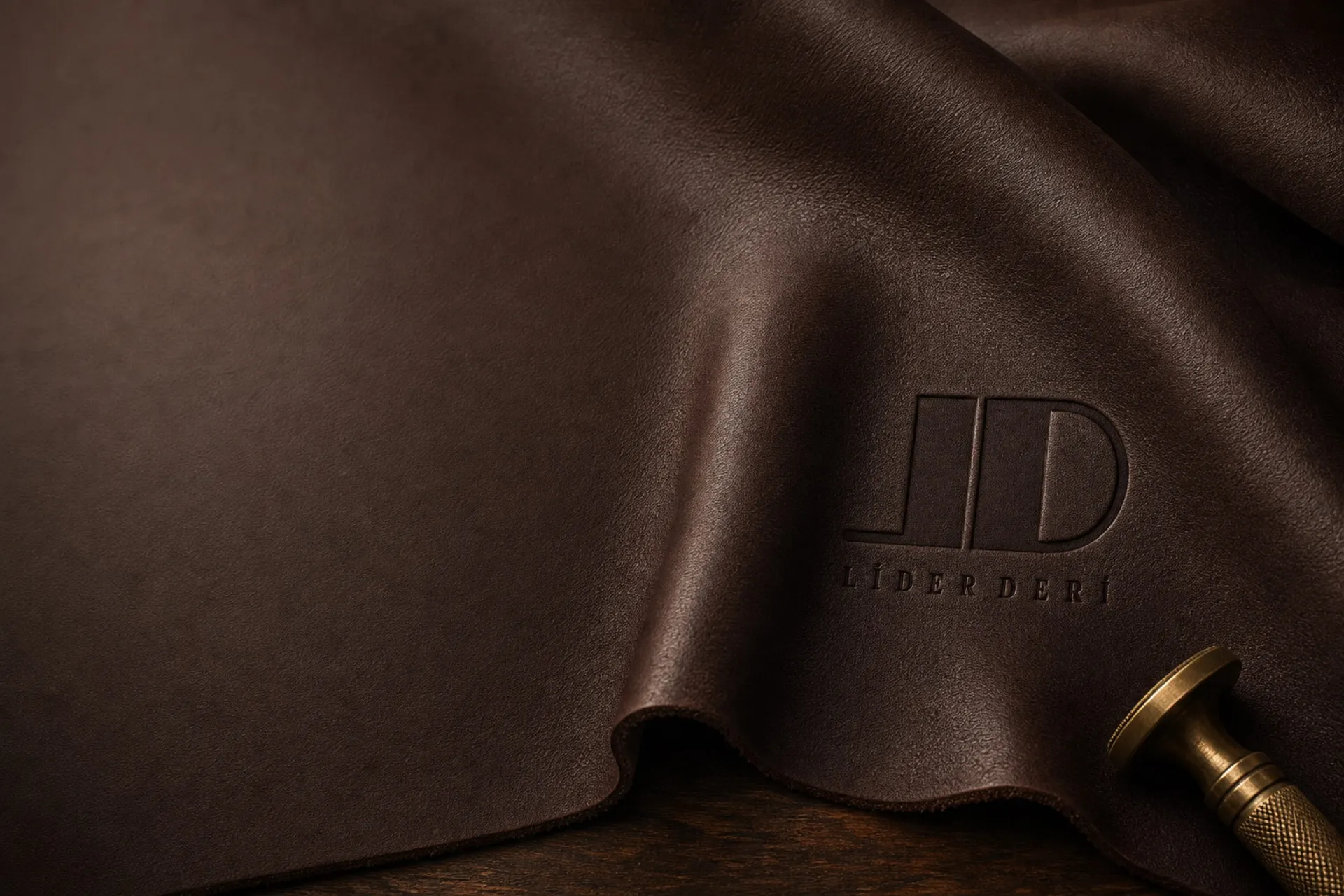 Embossed LiderDeri leather medallion